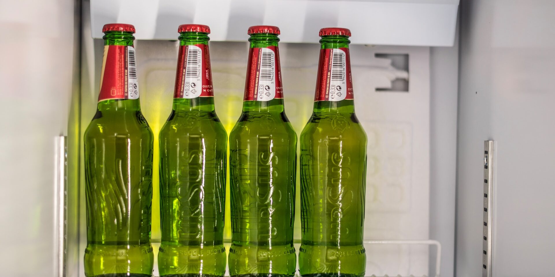 beer in a fridge