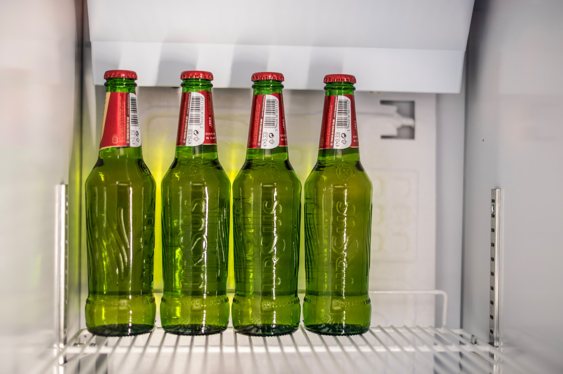 beer in a fridge